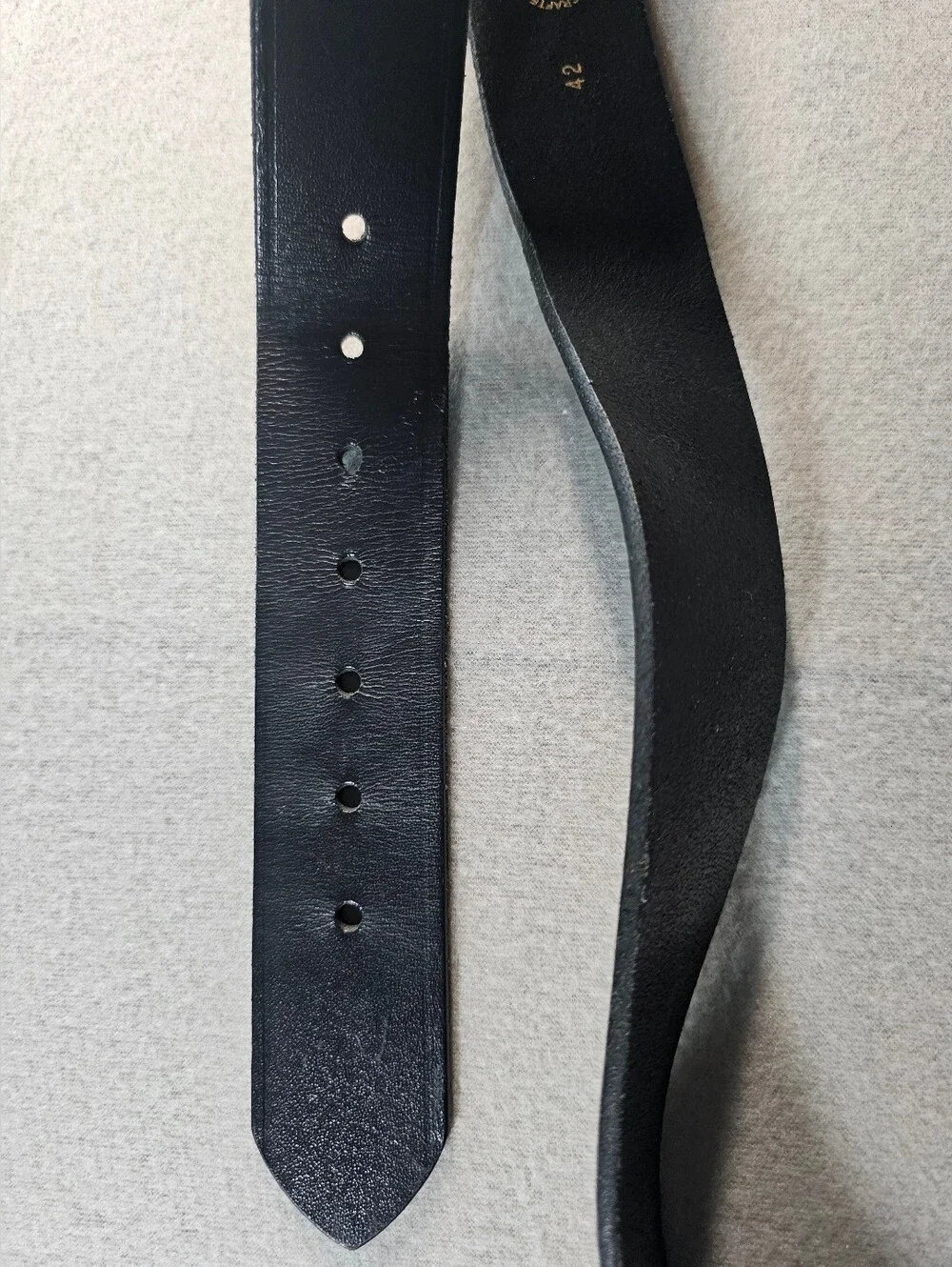 Graves Uniform Genuine Leather Black Men's Belt with Silver Buckle Size 42